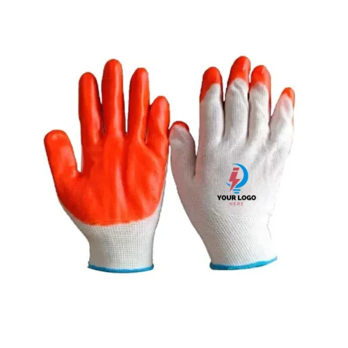  Custom Logo PVC Coated Safety Work Gloves with Grip